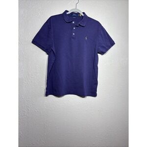 Ralph Lauren Purple Polo Shirt Men Size XL Short Sleeve Custom Slim Fit